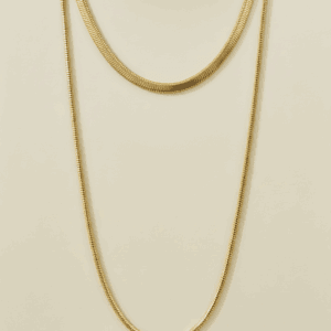 Colar Duplo Folheado a Ouro – Corrente em Camadas Sofisticadas